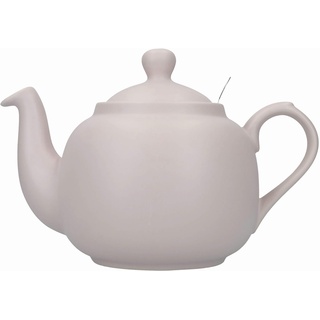 London Pottery Farmhouse Teekanne mit Teesieb, Teeservice für losen Tee oder Teebeutel, Krug zum Servieren von Tee, Kanne mit Deckel, für 6 Tassen, Pink, Keramik, 1,5 Liter