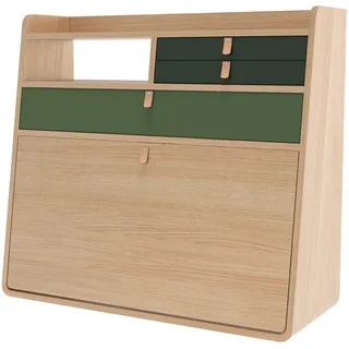 Hartô - Gaston Wandsekretär 80 cm, Eiche natur / eschengrün / salbei