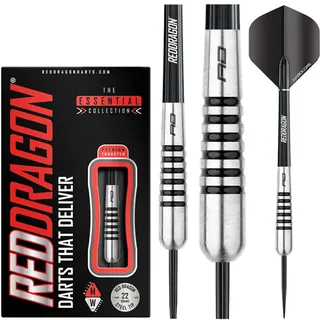 RED DRAGON Torpedo: 30g Flightmaster - 80% Tungsten Darts Set (Steel Dartpfeile) mit Flights, Schäfte, Brieftasche & RED DRAGON Checkout Card