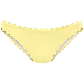 Bikini-Hose LASCANA "Scallop" Gr. 36, N-Gr, gelb Damen Badehosen Ocean Blue in knapper Brasilien-Form