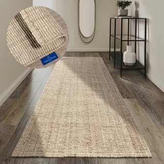Villeroy & Boch Teppich VILLEROY & BOCH "Rosalie Juteteppich", weiß (naturweiß), B:80cm H:10mm L:200cm, Jute, Teppiche, Teppich, Läufer, 100% Jute, Natur, Wohnzimmer, Esszimmer, Schlafzimmer, GRS