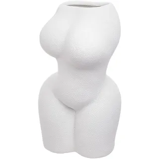 BUTLERS Vase Eva Silhouette Steingut Creme Höhe 33cm | Dekovase für Tischdeko, Blumenvase für Regal | Dekoration Fensterbank Deko Wohnzimmer