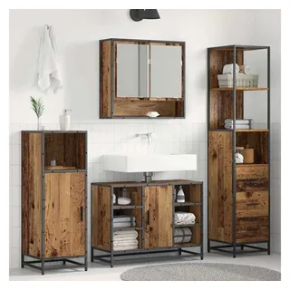 vidaXL Badezimmermöbel-Set Altholz 1-tlg. Holzwerkstoff