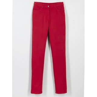 Sieh an! Bequeme Jeans Stretch-Hose rot|weiß