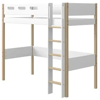 Flexa Hochbett Nor 90 x 200 cm Lack Weiß