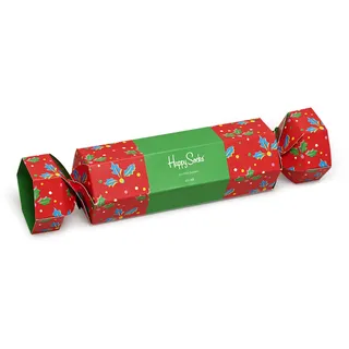 Happy Socks Damen 2-pack Christmas Cracker Holly Gift Box Socken, Mehrfarbig, 36-40 EU - 36-40
