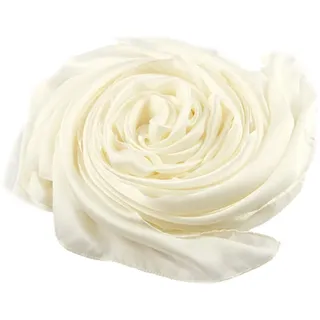 LadyMYP 180 * 110 cm Edel Seidenstola Schal aus 100% hochwertiger Seide mehrere Farben zur Wahl (Ivory) - 180*110 cm