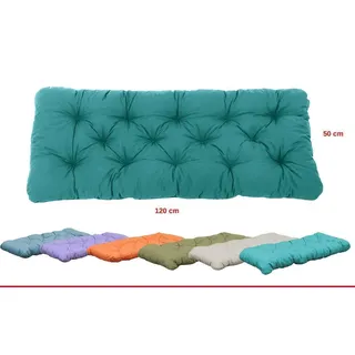 Sitzkissen Bankauflagen Kissen 120 x 50 x 10 cm  Blau  #L23721