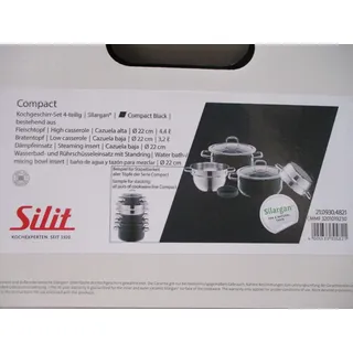 Silit Compact Topf-Set 4-tlg. schwarz