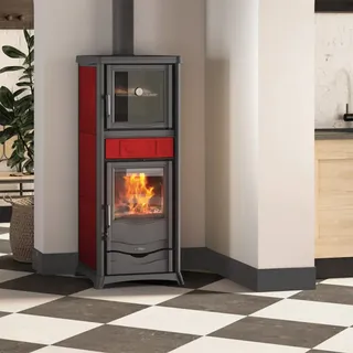 La Nordica Rossella Plus Forno 165 Liberty Bordeaux Kaminofen mit Backfach