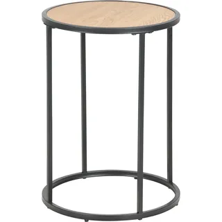 Actona Beistelltisch Schwarz Wildeiche 40 x 55 cm