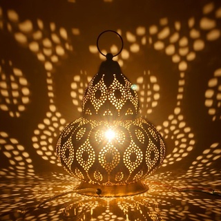 Marrakesch Orient & Mediterran Interior Stehlampe Orientalische Tischlampe Lampe Noumi, Marokkanische Stehleuchte goldfarben