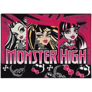 Teppich Kinderteppich Monsters High Skull Spielteppich 95x133 cm lila schwarz