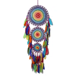 ZOYIEP Traumfänger, Großer Traumfänger im Boho-Stil, Traumfänger XXL Wanddeko Boho Handgemachter Traumfänger Kinder Wandbehang Makramee Heimdekoration (Farbe)