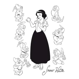 AG Design - Disney Prinzessinnen – Wandsticker – Wandtattoo – Wandaufkleber – Selbstklebend – Bunt - 65 x 85 cm - DK 872