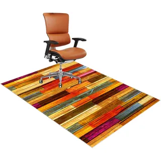 Bodenschutzmatte Bürostuhl Unterlage Kratzfest Bodenmatte für Rollstühle Computerstuhl Gaming Stuhlunterlage Bürostuhl Stuhlmatte für zu Hause Schutzmatte für Laminat Parkett Hartböden 100 x 120 cm