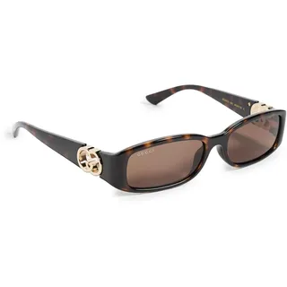 Gucci Gg1661s Damen-Sonnenbrille, Havana, 56 - 54 mm