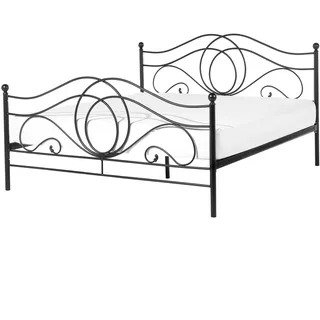Beliani Metallbett Schwarz