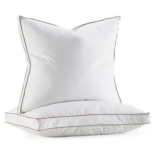 Solidchoice – Set aus 2 Daunenkissen, 65 x 65 cm, hypoallergen - Weiß