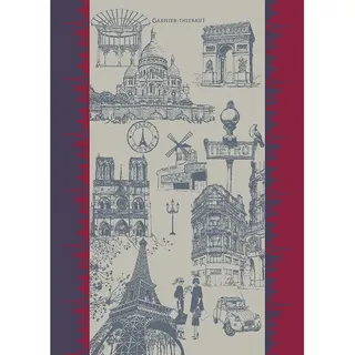 Garnier Thiebaut 46336 Geschirrtuch J'Aime Paris Tricolore 56x77 cm Baumwolle