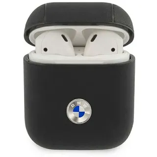 BMW Bma2Sslbk Airpods schwarz Geniune Leather Silver Logo