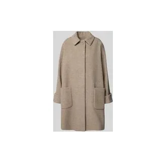 Wollmantel aus Woll-Kaschmir-Mix, Sand Melange, 40