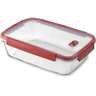 Curver SMART COOK Vorratsdose 2,3L,LxBxH: 20x28,8x7,9cm, rechteckig, sicheres Schließssystem, geeignet für Kühlschrank, Gefrierfach, Backofen und Mikrowelle