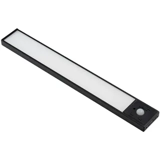 LUXULA LED Unterbauleuchte Akku CCT Warm -Kaltweiß dimmbar Magnetische Schrankleuchte mit Bewegungsmelder kabellos Küchenleiste Schwarz 30cm USB-C