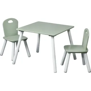 KESPER Kindertisch mit 2 Stühlen 55 x 45 x 55 cm Kiefer lackiert mint