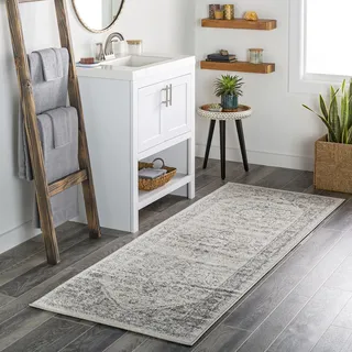 livabliss MENDOZA Orientteppich 80 x 220 cm Grau/Beige