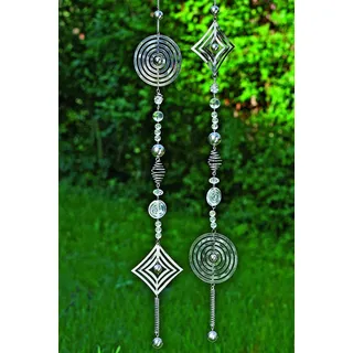 DetonTsai 1x Girlande 2s L95cm Eisen pulverbeschichtet Silber - Hängende Dekoration - Ornament - Weihnachten