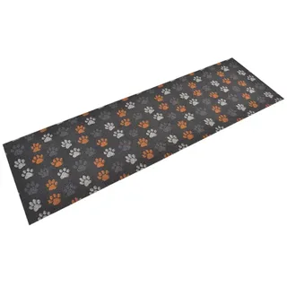 vidaXL Küchenteppich 60 x 180 cm Schwarz