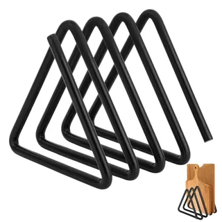 Fealkira Brettchenhalter, Schneidebrett Halter, Schneidebretthalter Dreieck Ringform, Schneidebrett Halterung Aufbewahrung, Kompaktes Design für Arbeitsplatte
