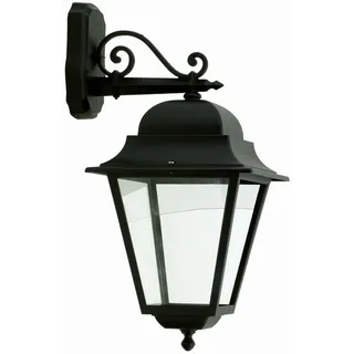 Rustikale Außenlampe Schwarz Aluminium H:61cm nostalgisch E27 Wandleuchte Garten