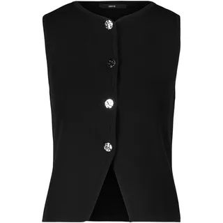 Zero Damen Strickweste mit Knopfleiste Black Beauty,34 - 34