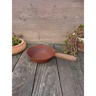 Pfanne ø 18 cm aus Edelrost Blumentopf Metall Garten Deko Landhaus Pflanztopf