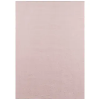 CarpetSale24 Teppich Wohnzimmer Einfarbig Rosa 240x340 cm - Waschbar Rutschfest Kurzflor Extra Weich für Wohnzimmer Schlafzimmer Jugendzimmer