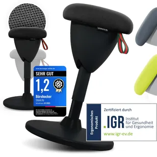 SteinLife Bürohocker Ergonomisch [TESTSIEGER] Stehhocker Höhenverstellbar