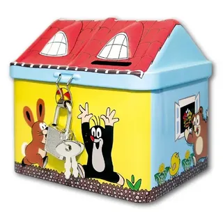 Spardose als Haus mit KRTEK - der kleine Maulwurf