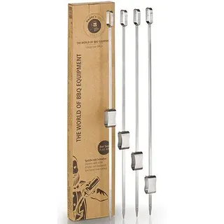 Buddy's · BBQ · ESTD.2018 · Grillspieß 41,5 cm Edelstahl weiß