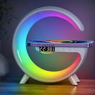 Drahtlose Lautsprecheranlage Mit Schneller Drahtloser Ladung, Rgb-beleuchtung Im Takt Der Musik, Intelligentes Lichtpanel, Wecker Mit Sanfter Aufwachfunktion, Lichtwecker Für Das Schlafzimmer