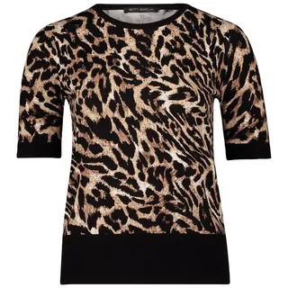 Betty Barclay Feinstrickpullover mit Leoprint Beige 42