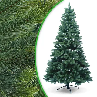 DILUMA | Weihnachtsbaum Künstlich 210 cm | Premium Künstlicher Christbaum aus 100% PE Spritzguss | B1 Zertifikat schwer entflammbar | Voll-PE Tannenbaum mit Metall Standfuß & Modularem Stecksystem