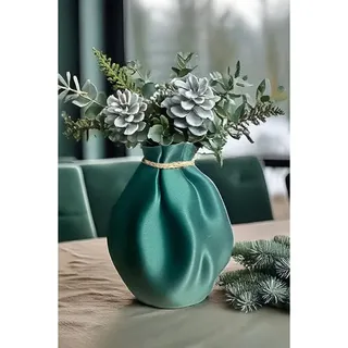 ABERTO DESIGN Vase in Petrol - (H)20 cm