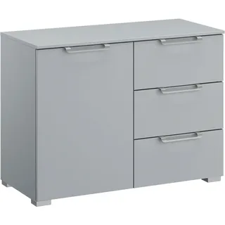 Novel Kommode, Hellgrau, Kunststoff, 1 Fächer, 3 Schublade(n) Schubladen, 80x61x42 cm, Blauer Engel, Goldenes M, BQ - Bündnis für Qualität, Made in Germany, Typenauswahl, Beimöbel erhältlich, stehend, in verschiedenen Größen Holzdekoren erhältlich, Wohnzimmer, Kommoden & Sideboards, Kommoden