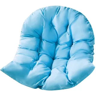 KAREN66 Hängesessel Kissen 80 x 110 cm Waschbar Schaukelstuhl Sitzkissen Dickes Hängestuhl Sitzauflage Polster Kissen für Hängeschaukel Indoor Outdoor (Blau)