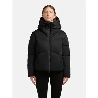 khujo Damen kurze Winterjacke warme Steppjacke mit großer Kapuze Milly Black Gr. XXL - XXL