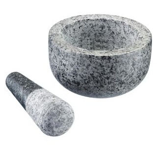 Westmark Mörser Granit 69602260, mit Stößel, 13 cm Durchmesser, grau, Granit