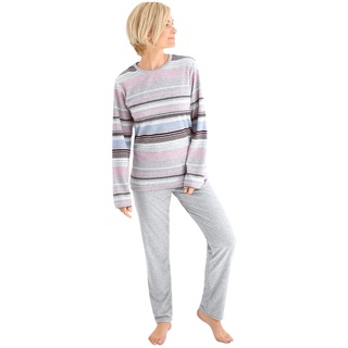 Schlafanzug NORMANN Gr. 40/42, grau (grau, meliert) Damen Homewear-Sets Pyjamas