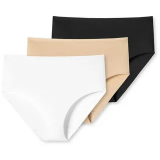SCHIESSER Slip 6 St. Schwarz/Weiß/Beige 3XL